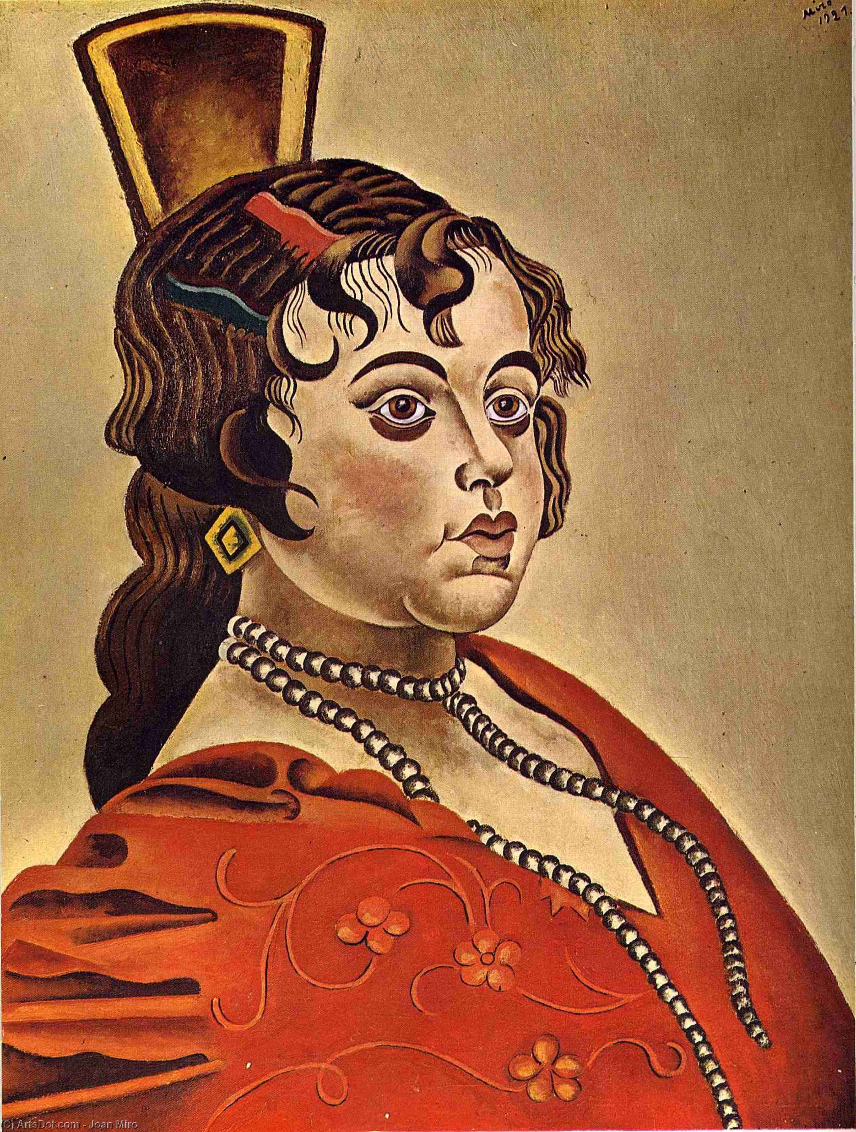 WikiOO.org - دایره المعارف هنرهای زیبا - نقاشی، آثار هنری Joan Miro - Portrait of a Spanish Dancer