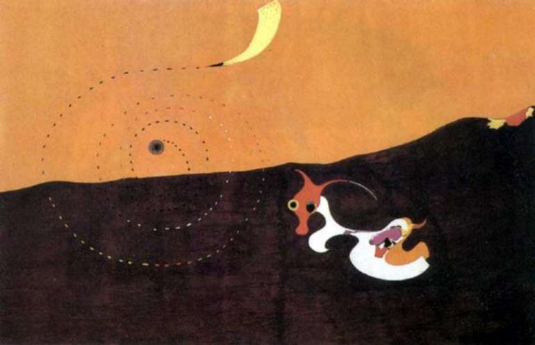 WikiOO.org – 美術百科全書 - 繪畫，作品 Joan Miro - 风景（野兔）