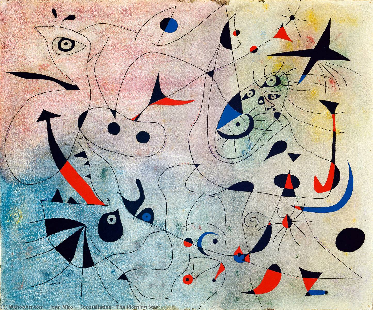 WikiOO.org - אנציקלופדיה לאמנויות יפות - ציור, יצירות אמנות Joan Miro - Constellation: The Morning Star