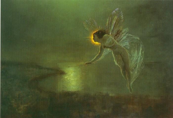 Wikioo.org - The Encyclopedia of Fine Arts - Painting, Artwork by John Atkinson Grimshaw - Spirit of the Night