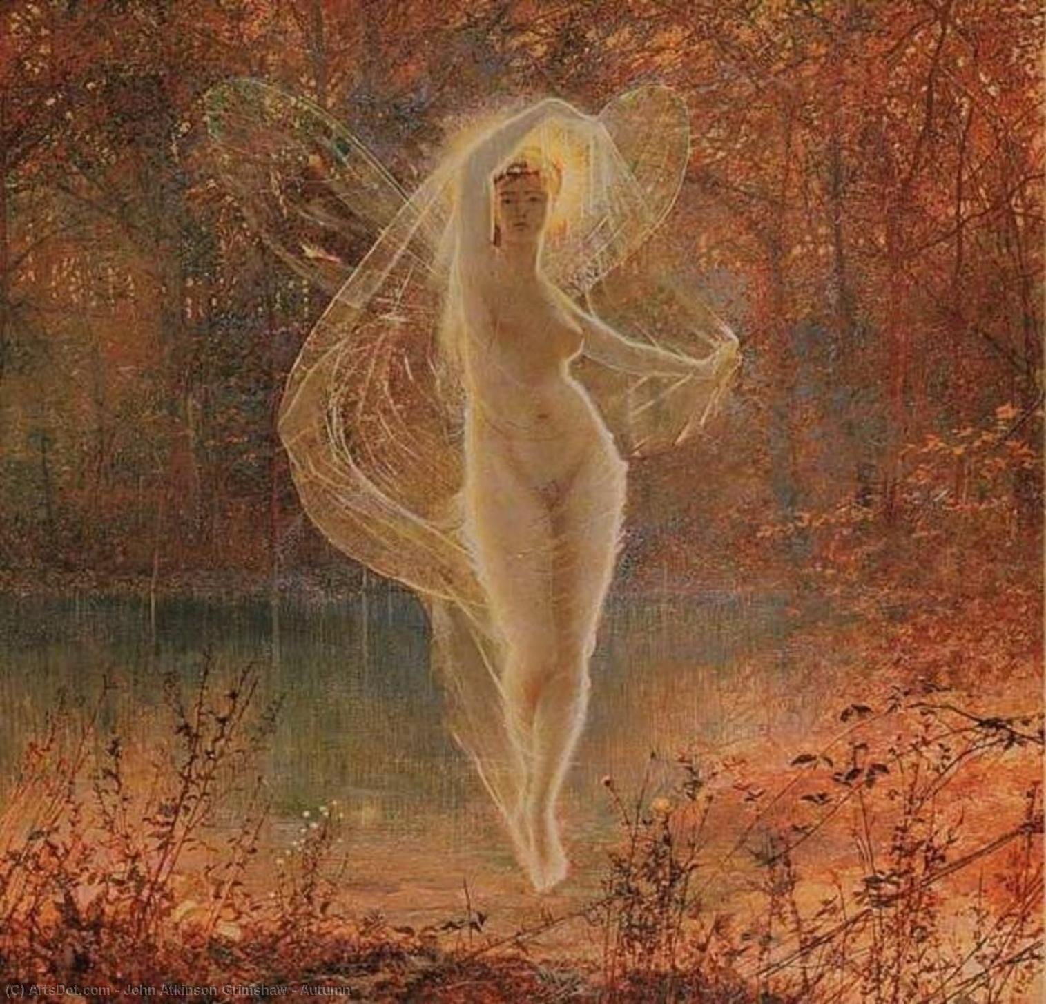 WikiOO.org - Encyclopedia of Fine Arts - Maleri, Artwork John Atkinson Grimshaw - Autumn