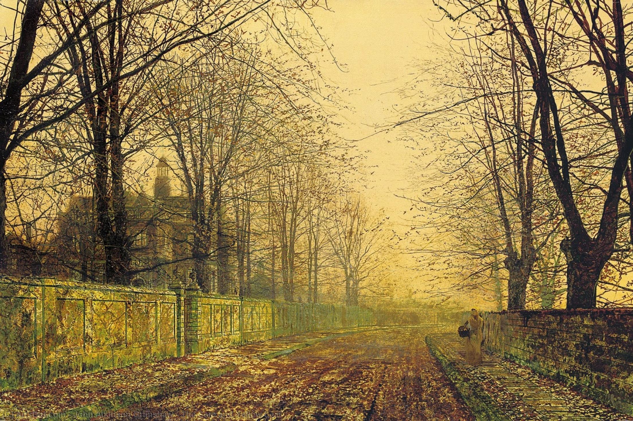Wikioo.org - The Encyclopedia of Fine Arts - Painting, Artwork by John Atkinson Grimshaw - The Sere and Yellow Leaf