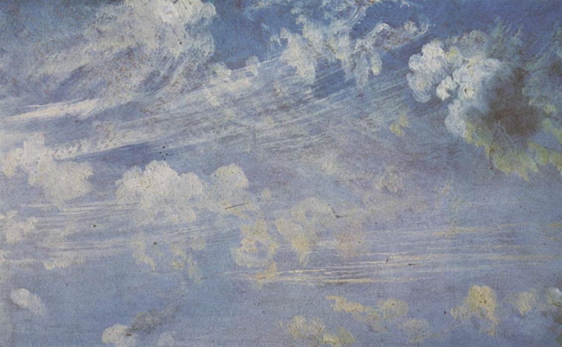 Wikoo.org - موسوعة الفنون الجميلة - اللوحة، العمل الفني John Constable - Spring clouds study