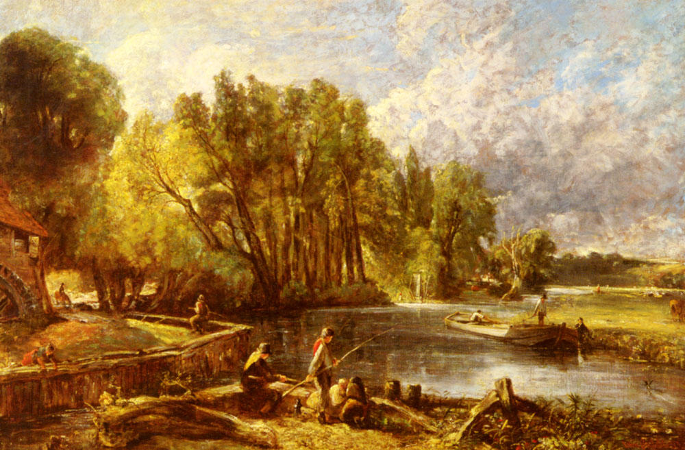 WikiOO.org - Encyclopedia of Fine Arts - Maalaus, taideteos John Constable - The Young Waltonians