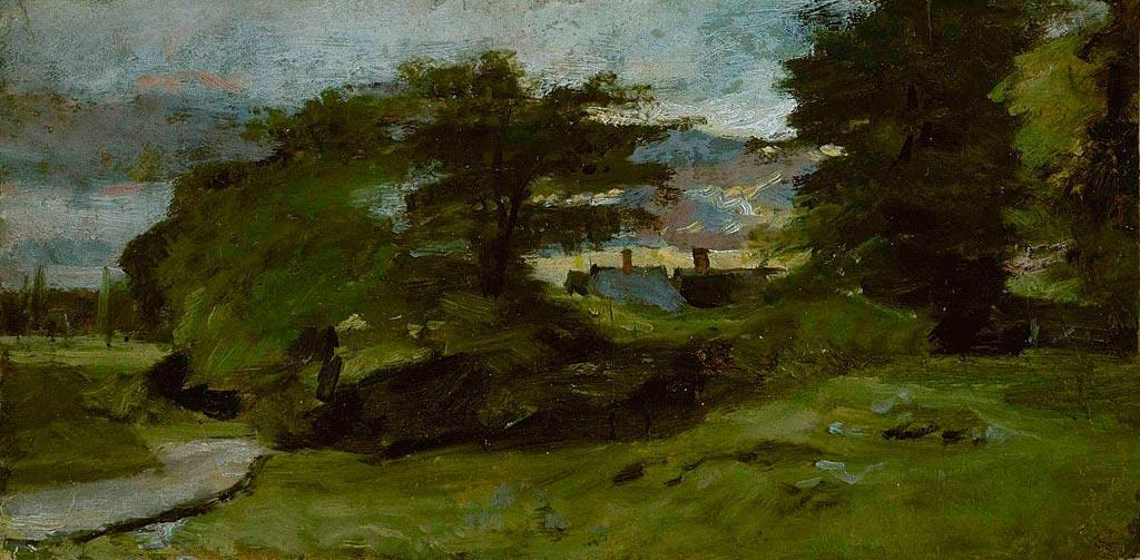 Wikioo.org - The Encyclopedia of Fine Arts - Painting, Artwork by John Constable - Landscape with Cottages