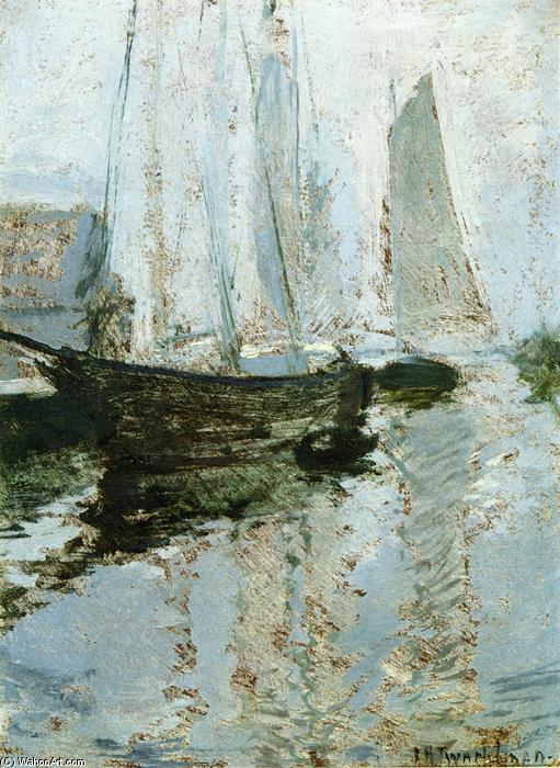 Wikioo.org - The Encyclopedia of Fine Arts - Painting, Artwork by John Henry Twachtman - Boats at Anchor