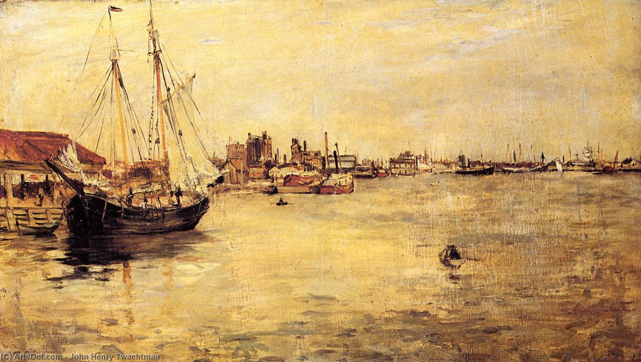 Wikioo.org - The Encyclopedia of Fine Arts - Painting, Artwork by John Henry Twachtman - New York Harbor