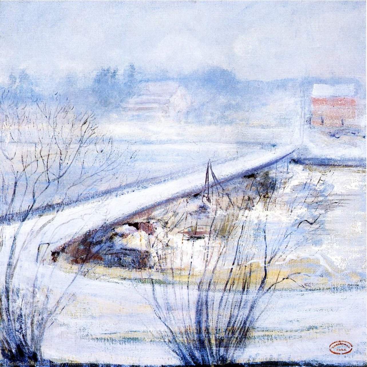 WikiOO.org - Encyclopedia of Fine Arts - Lukisan, Artwork John Henry Twachtman - Winter