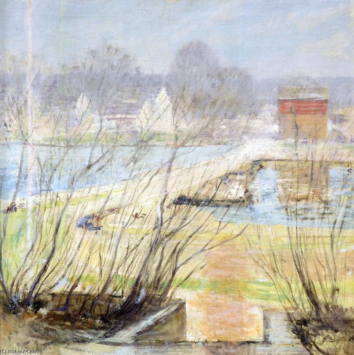 Wikioo.org - The Encyclopedia of Fine Arts - Painting, Artwork by John Henry Twachtman - View from the Holley House