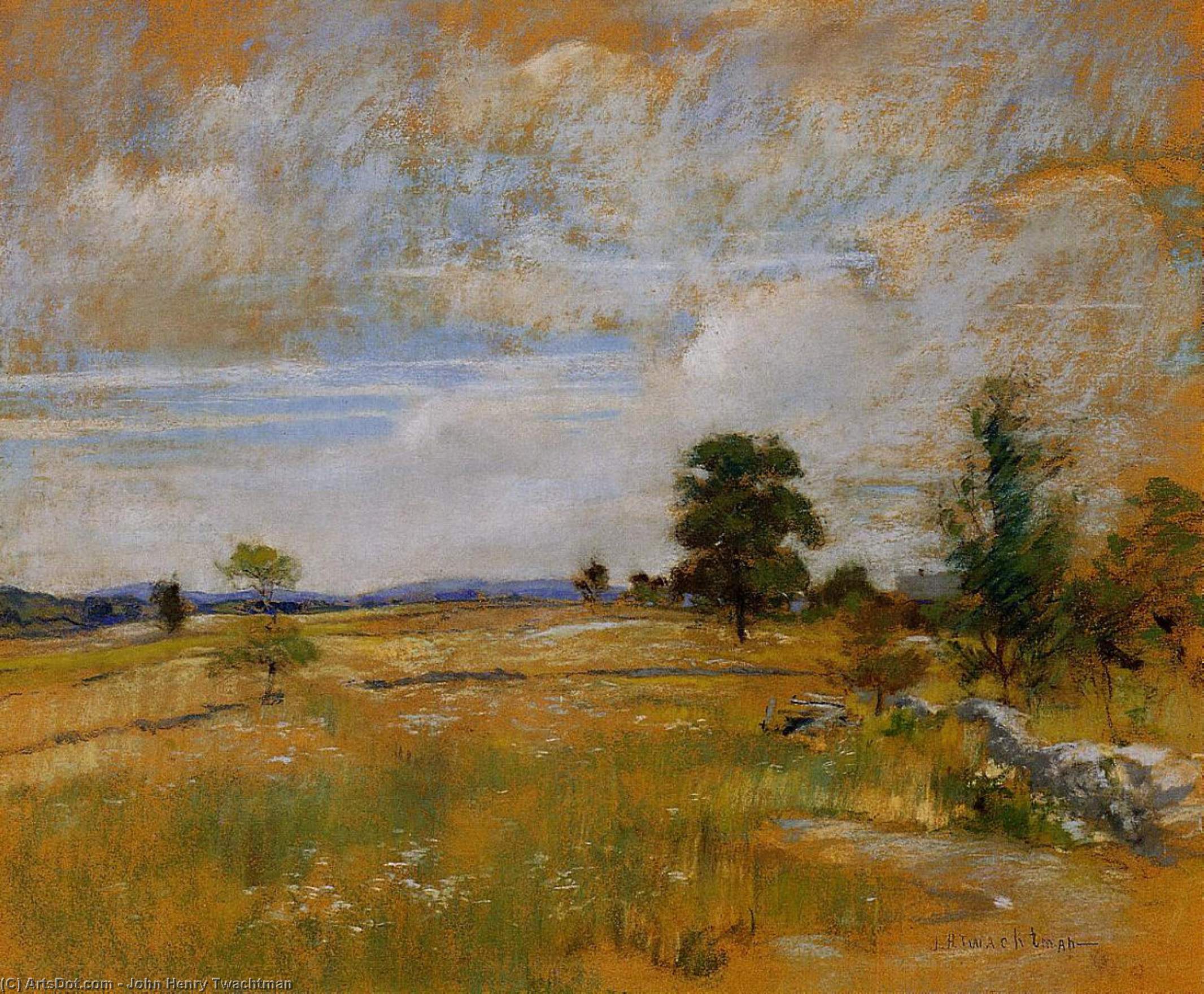 WikiOO.org - Encyclopedia of Fine Arts - Lukisan, Artwork John Henry Twachtman - Connecticut Landscape