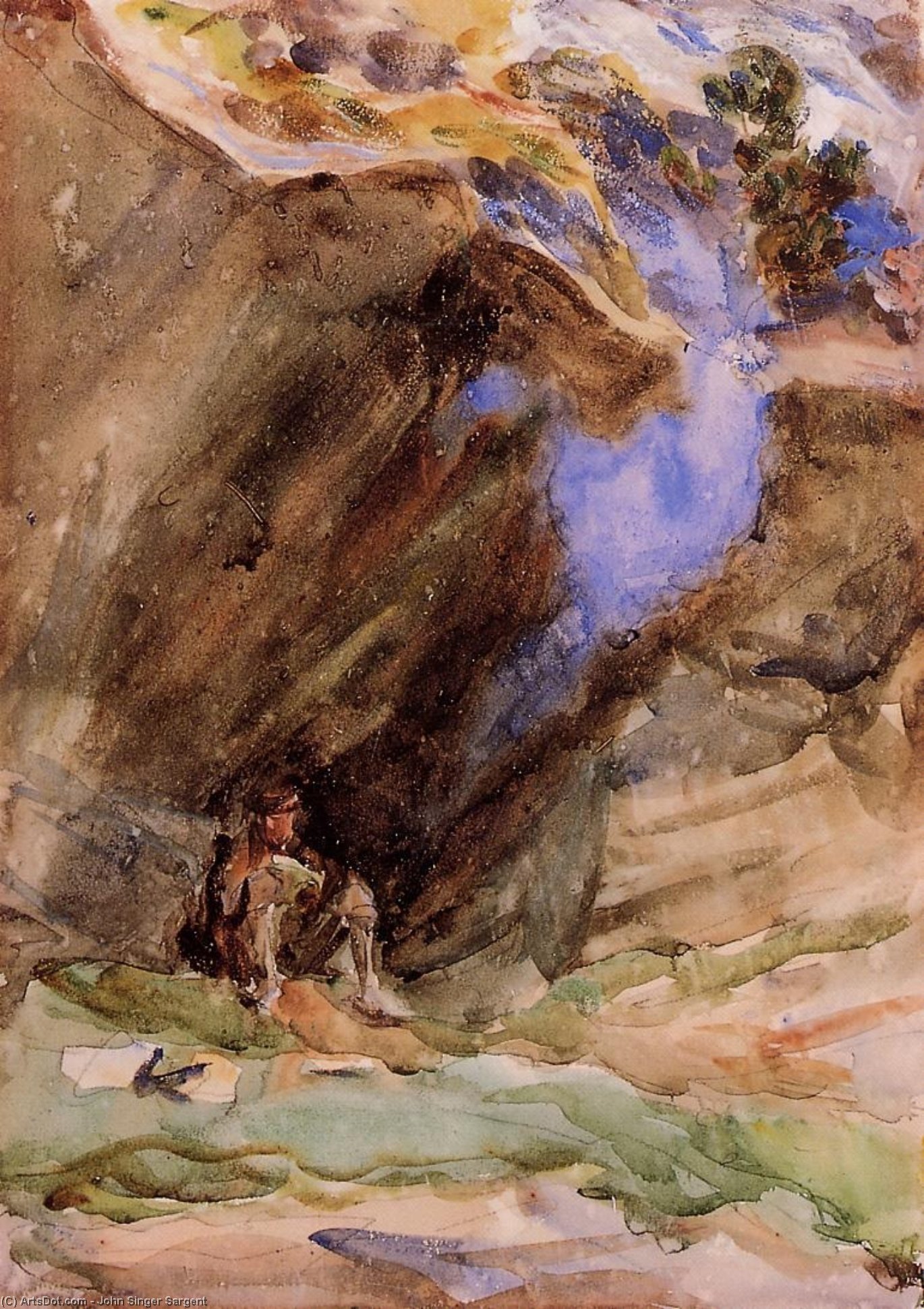 WikiOO.org - Encyclopedia of Fine Arts - Lukisan, Artwork John Singer Sargent - Bivouac