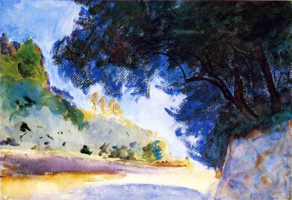 WikiOO.org – 美術百科全書 - 繪畫，作品 John Singer Sargent - 风景，橄榄树，科孚岛