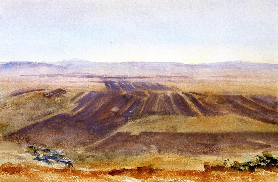 WikiOO.org - Encyclopedia of Fine Arts - Festés, Grafika John Singer Sargent - The Plains from Nazareth
