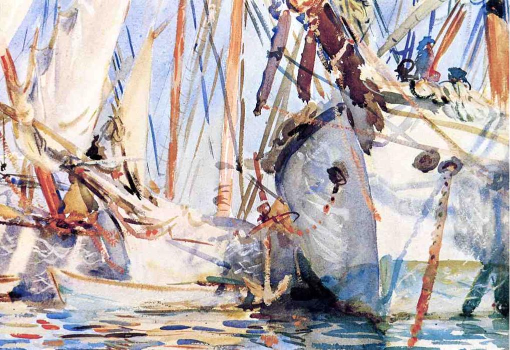 Wikioo.org - The Encyclopedia of Fine Arts - Painting, Artwork by John Singer Sargent - White Ships