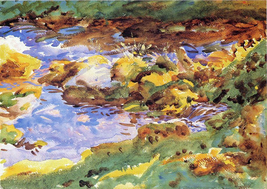 Wikioo.org - The Encyclopedia of Fine Arts - Painting, Artwork by John Singer Sargent - The Alps Val D'Aosta, Purtud