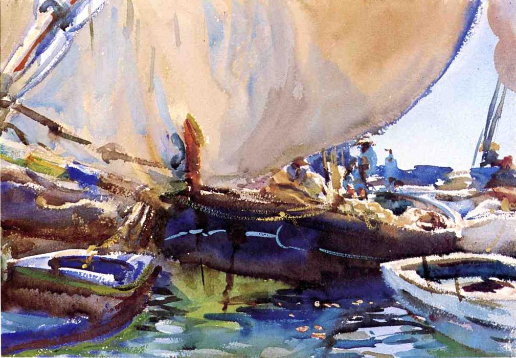 Wikioo.org - The Encyclopedia of Fine Arts - Painting, Artwork by John Singer Sargent - Melon Boats