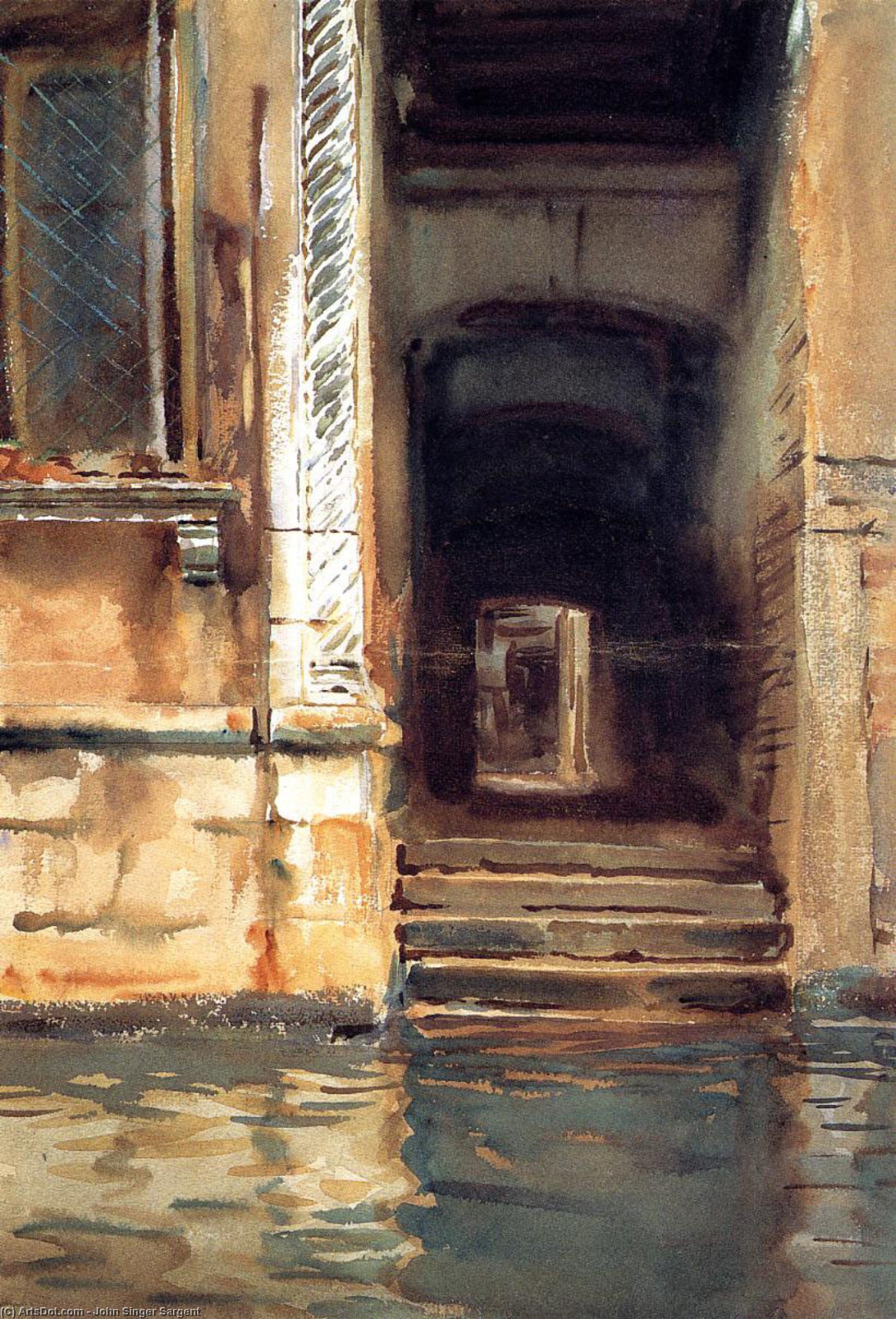 Wikioo.org - The Encyclopedia of Fine Arts - Painting, Artwork by John Singer Sargent - Venetian Doorway