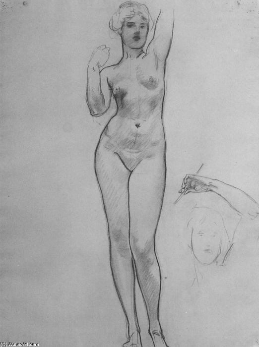 WikiOO.org - Encyclopedia of Fine Arts - Lukisan, Artwork John Singer Sargent - Studies of Aphrodite for Aphrodite and Eros