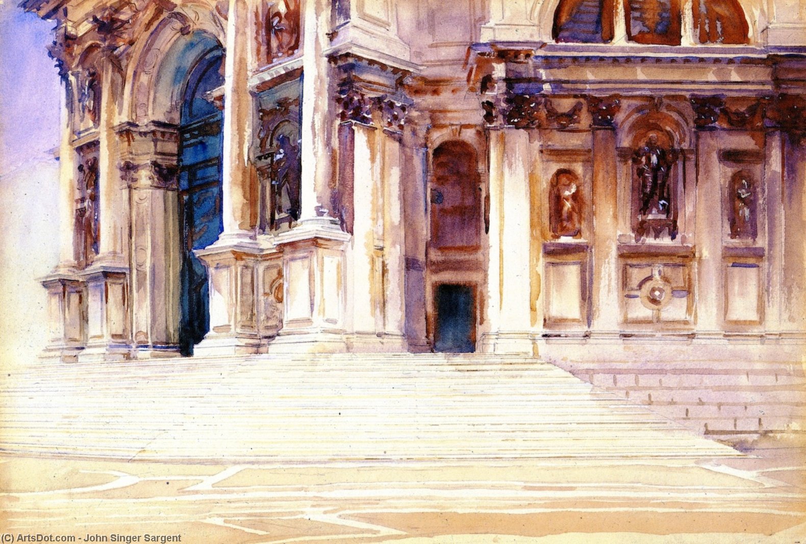 WikiOO.org – 美術百科全書 - 繪畫，作品 John Singer Sargent - 安康圣母圣殿