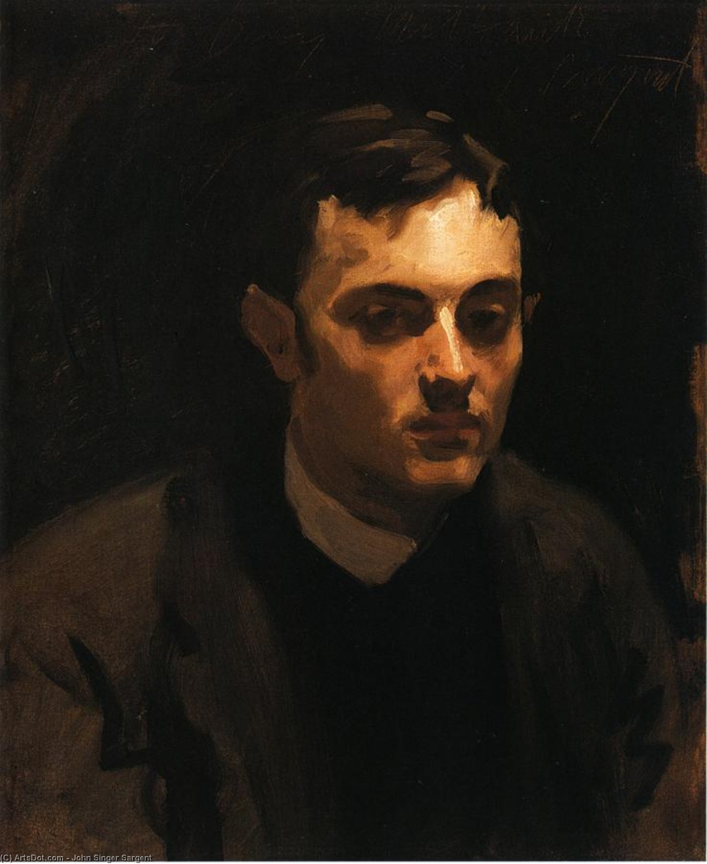 Wikioo.org - The Encyclopedia of Fine Arts - Painting, Artwork by John Singer Sargent - Portrait of Albert de Belleroche