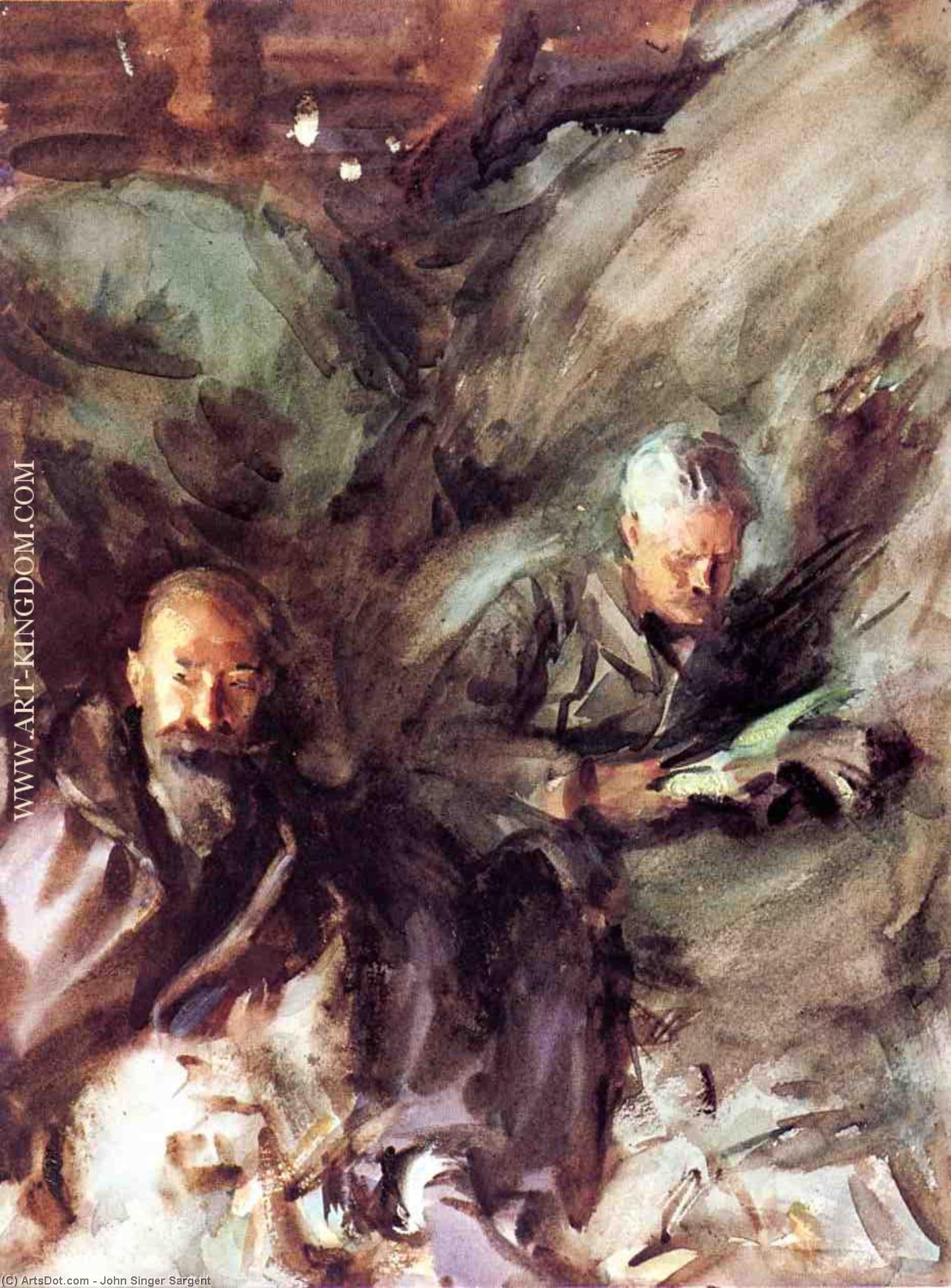 WikiOO.org - Енциклопедия за изящни изкуства - Живопис, Произведения на изкуството John Singer Sargent - In a Hayloft