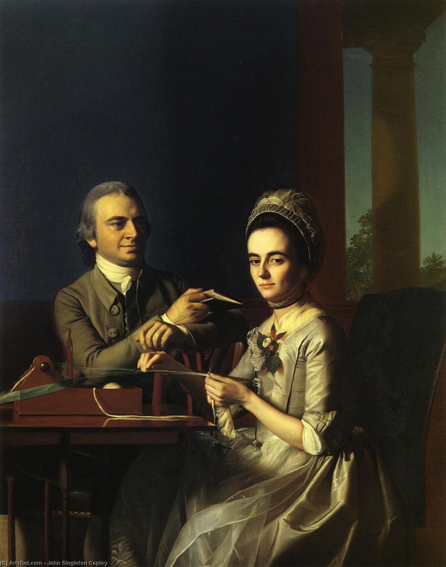 WikiOO.org – 美術百科全書 - 繪畫，作品 John Singleton Copley - 先生 . 和夫人 . 托马斯·米夫林