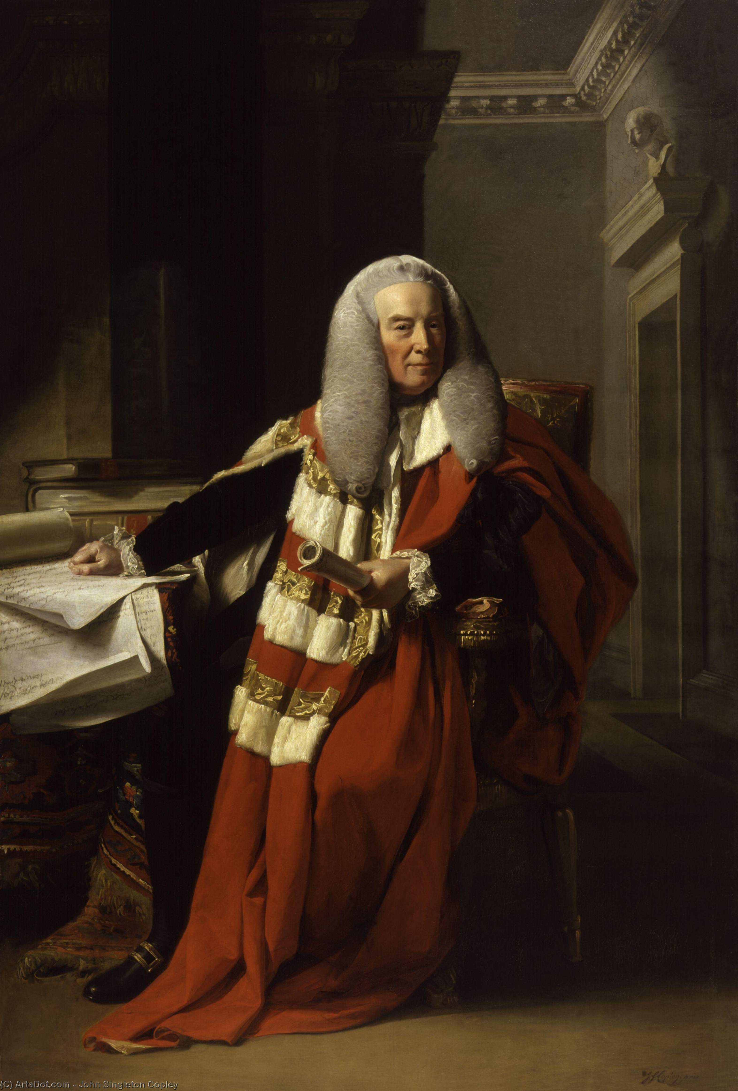 WikiOO.org - Enciklopedija dailės - Tapyba, meno kuriniai John Singleton Copley - Portrait of William Murray