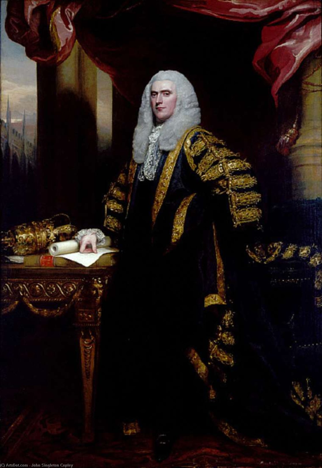 Wikoo.org - موسوعة الفنون الجميلة - اللوحة، العمل الفني John Singleton Copley - Henry Addington, First Viscount Sidmouth