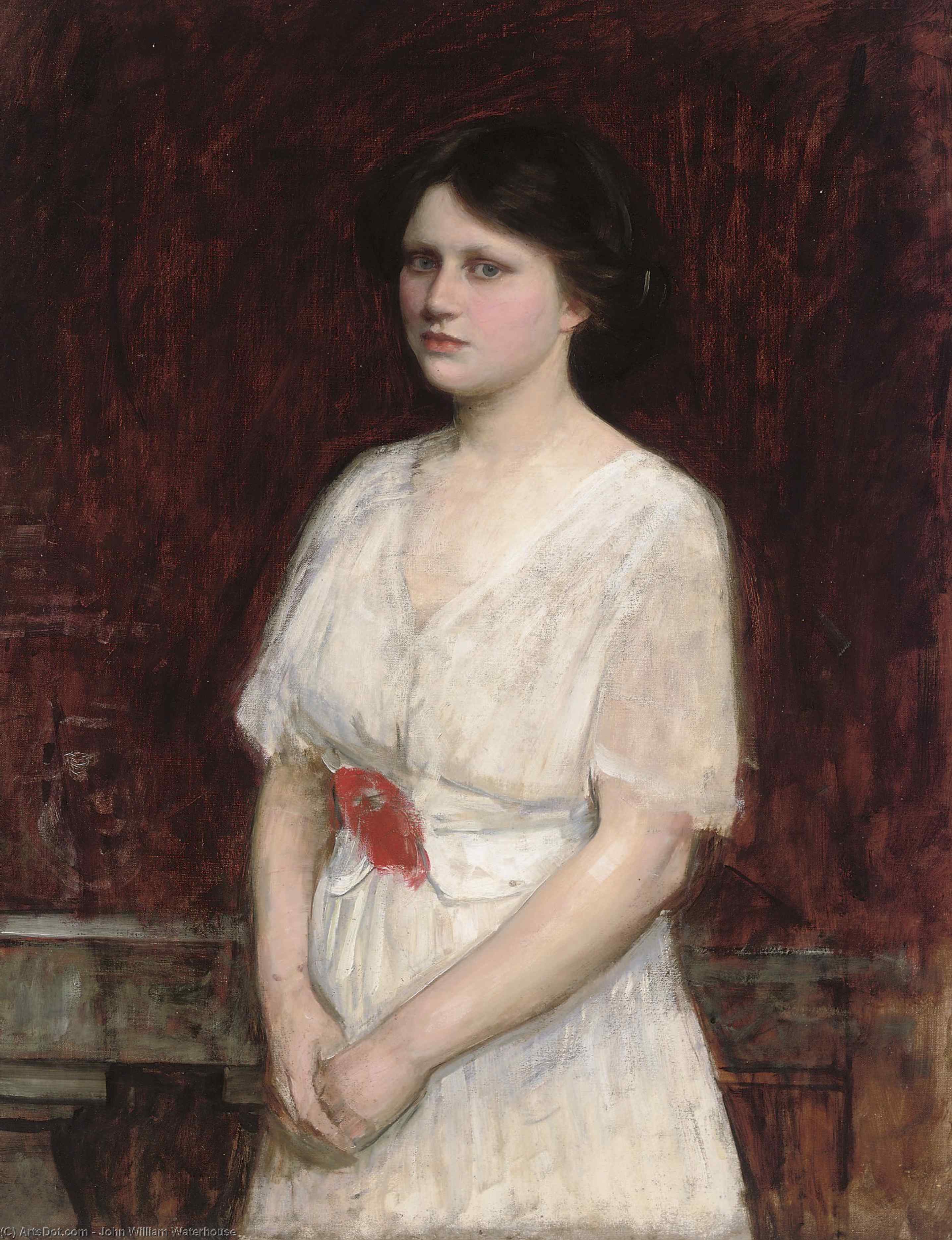 Wikioo.org - The Encyclopedia of Fine Arts - Painting, Artwork by John William Waterhouse - Portrait of Miss Claire Kenworthy