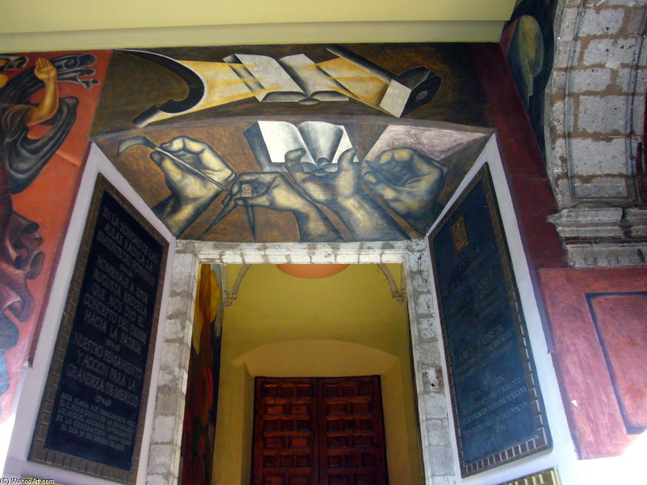 Wikioo.org - The Encyclopedia of Fine Arts - Painting, Artwork by Jose Clemente Orozco - Entrance of Colegio de San Ildefonso