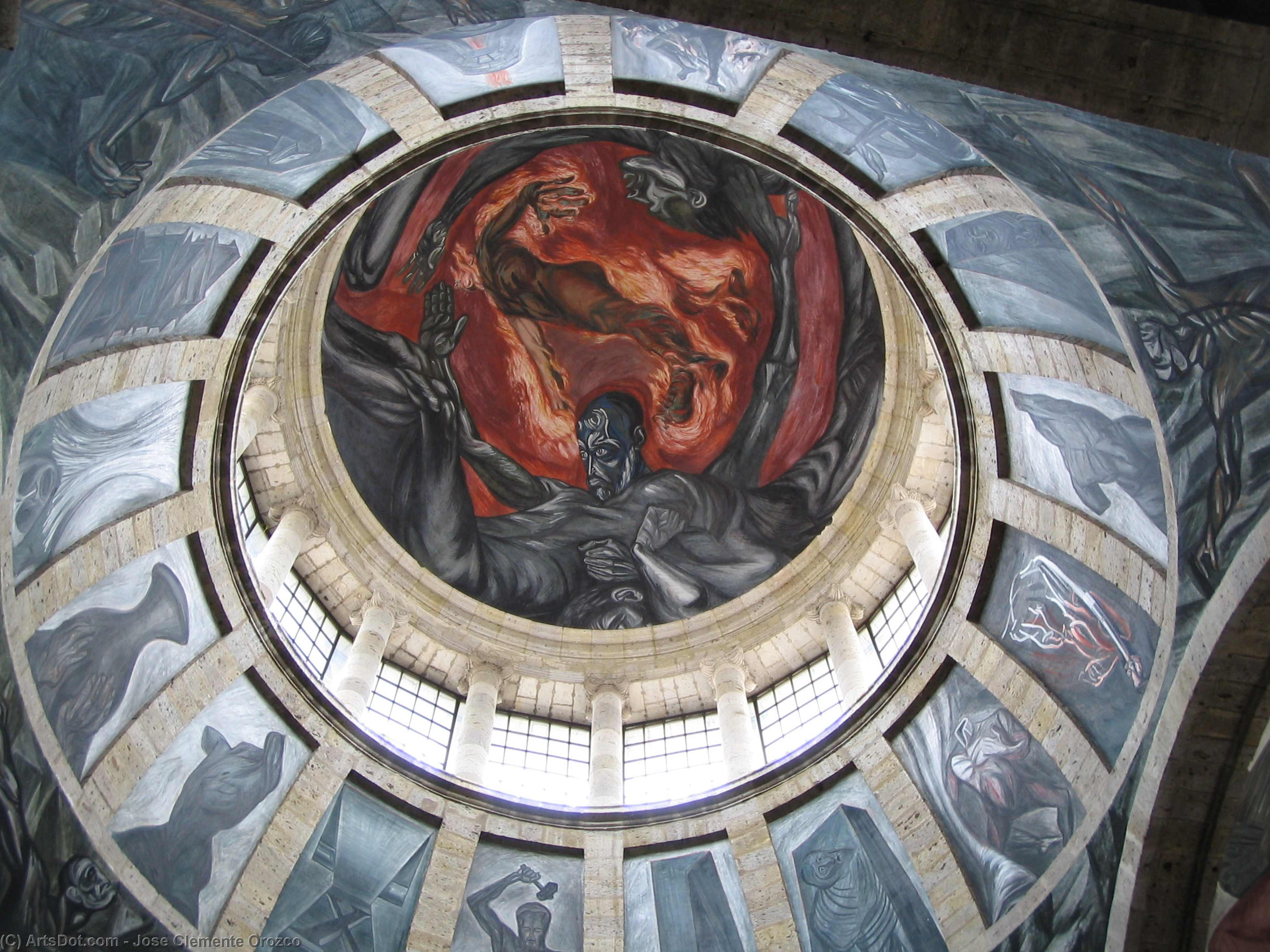 Wikioo.org - The Encyclopedia of Fine Arts - Painting, Artwork by Jose Clemente Orozco - Man of Fire