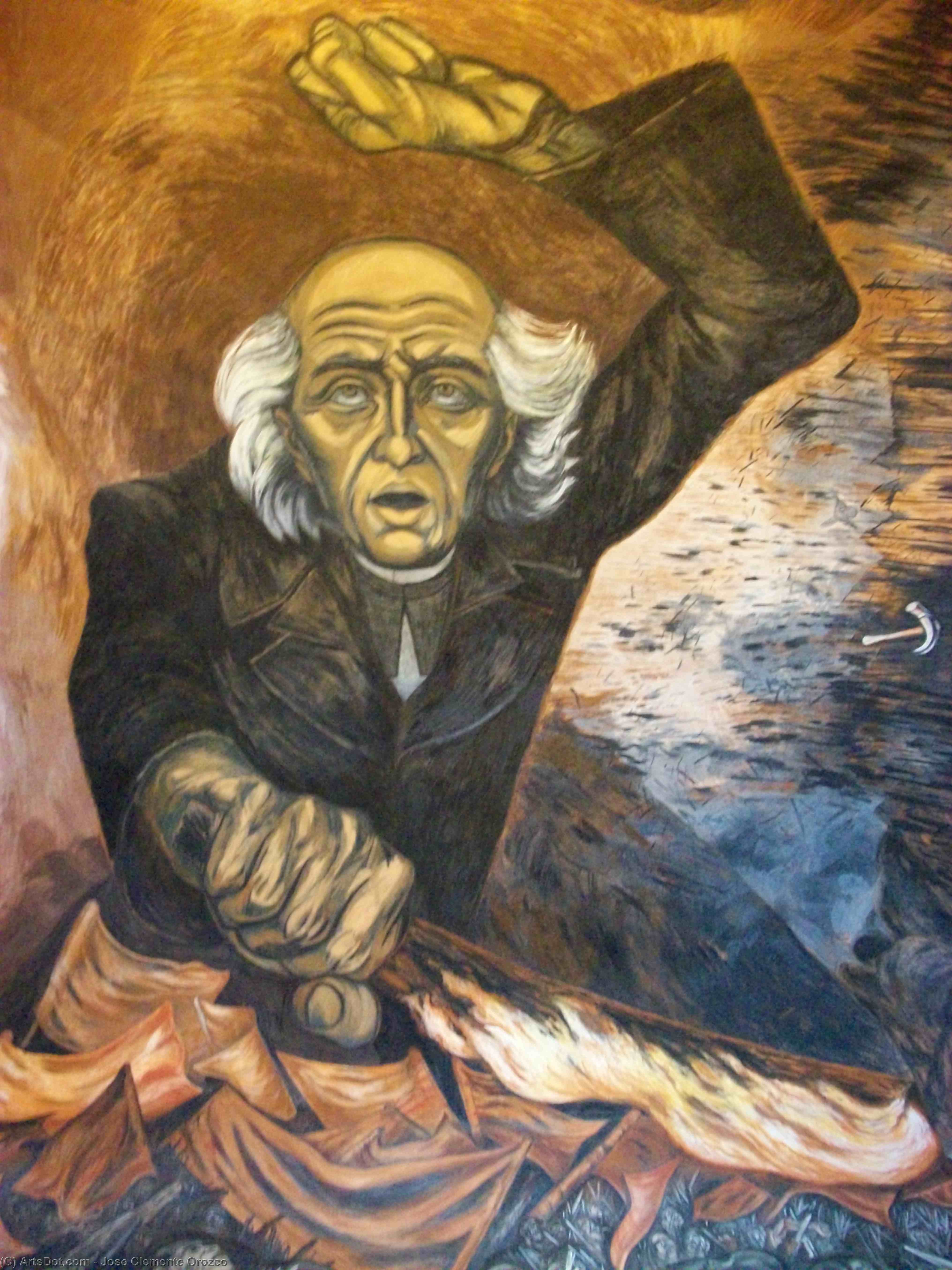Wikioo.org - The Encyclopedia of Fine Arts - Painting, Artwork by Jose Clemente Orozco - Father Hidalgo