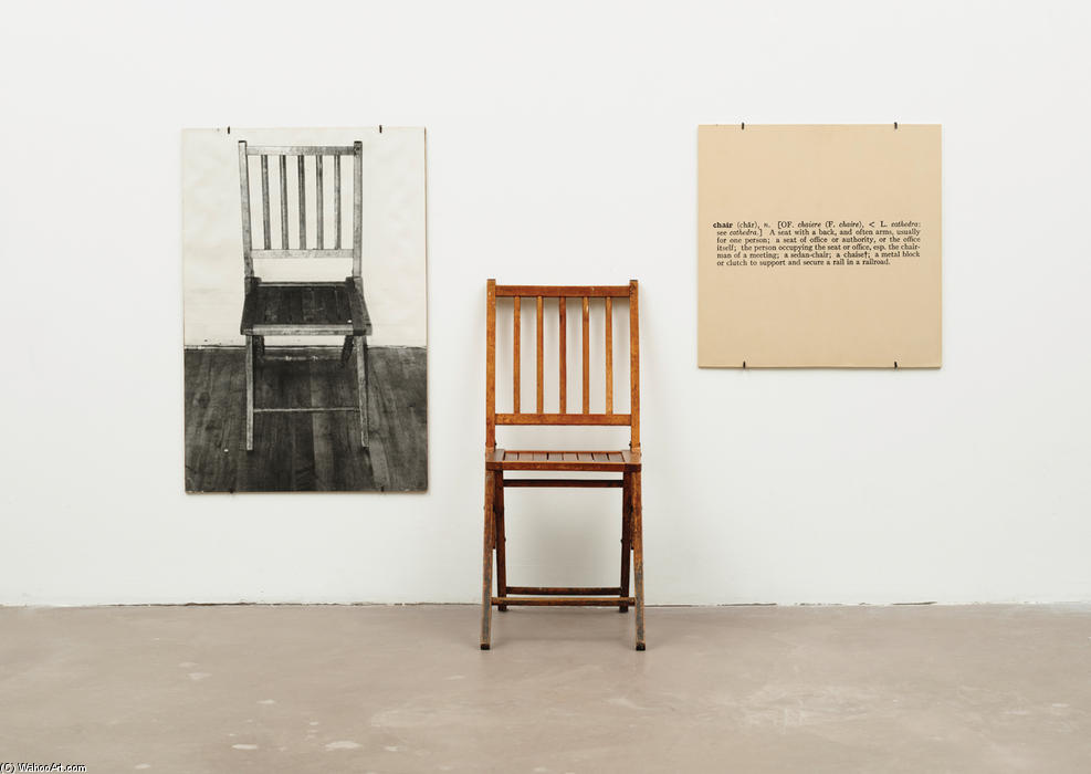 WikiOO.org - Енциклопедия за изящни изкуства - Живопис, Произведения на изкуството Joseph Kosuth - One and Three Chairs