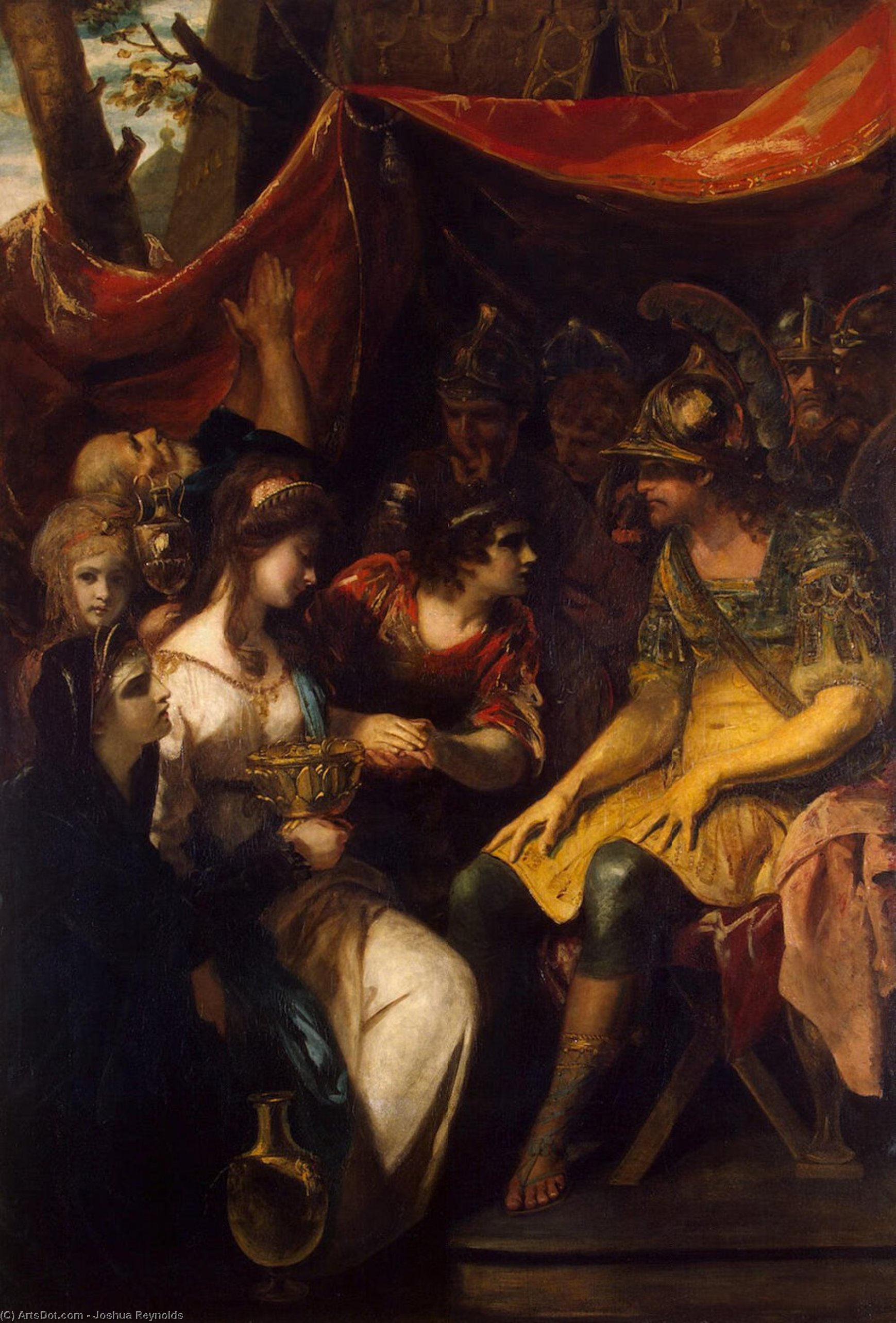 WikiOO.org - Енциклопедия за изящни изкуства - Живопис, Произведения на изкуството Joshua Reynolds - Continence of Scipio
