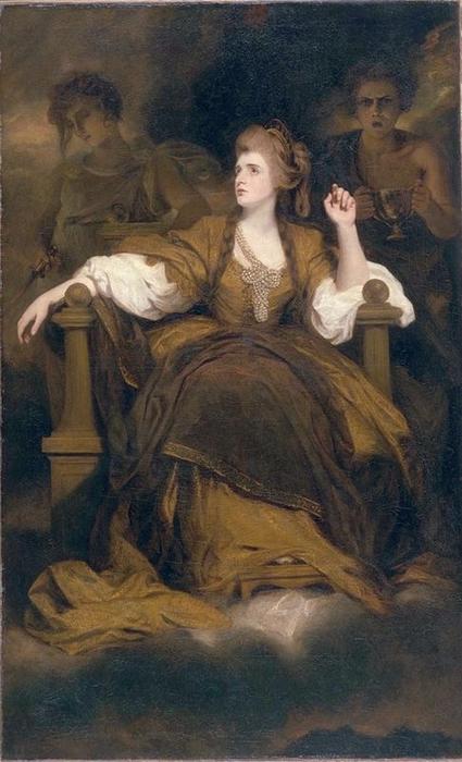 WikiOO.org - Encyclopedia of Fine Arts - Schilderen, Artwork Joshua Reynolds - Mrs Siddons as the Tragic Muse