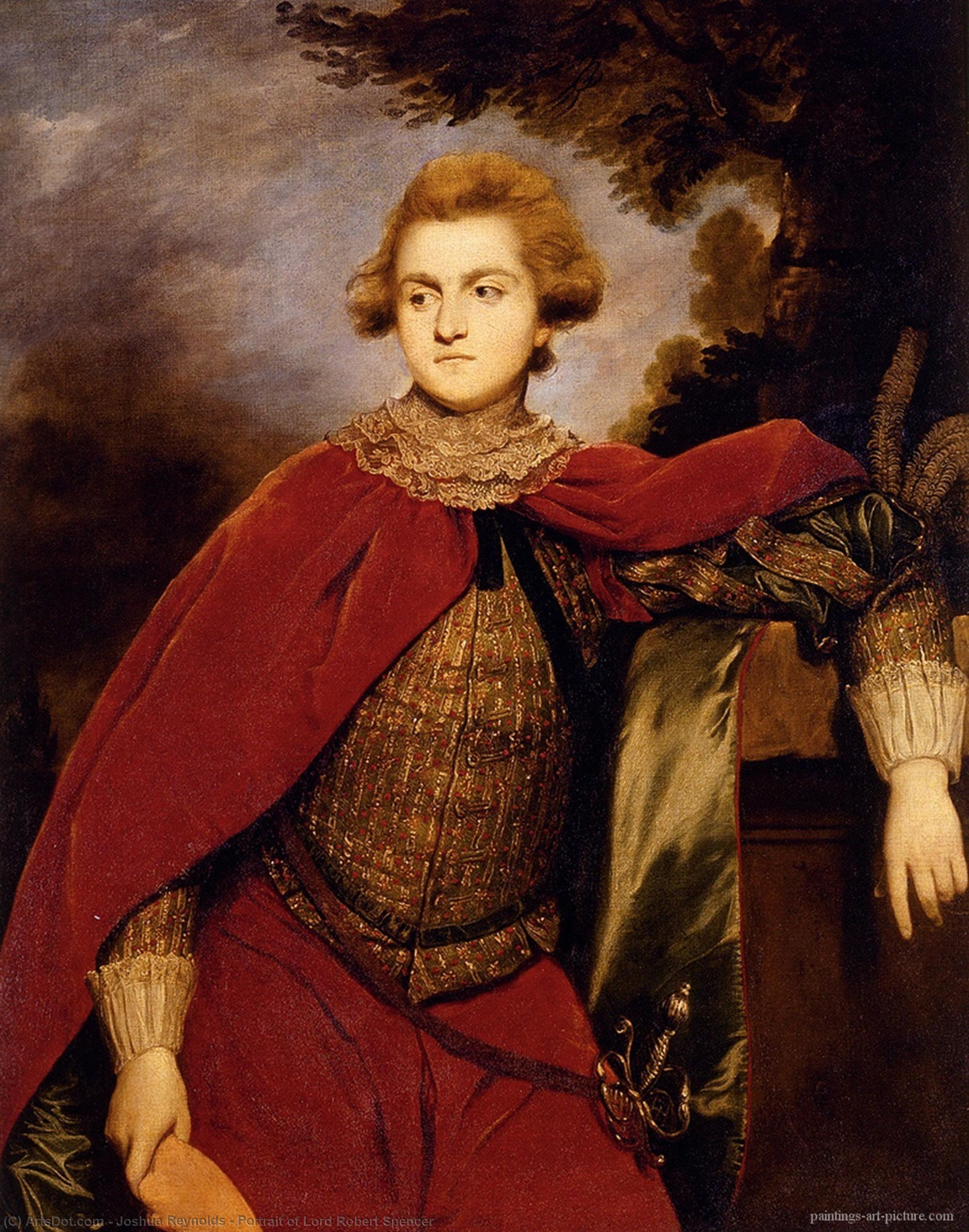 Wikioo.org - The Encyclopedia of Fine Arts - Painting, Artwork by Joshua Reynolds - Portrait of Lord Robert Spencer