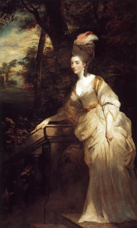 Wikoo.org - موسوعة الفنون الجميلة - اللوحة، العمل الفني Joshua Reynolds - Portrait of Georgiana, Duchess of Devonshire
