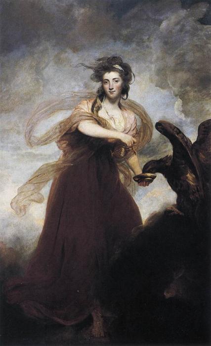 Wikioo.org - สารานุกรมวิจิตรศิลป์ - จิตรกรรม Joshua Reynolds - Mrs. Musters as 'Hebe'