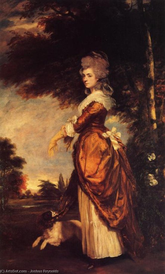 Wikioo.org - The Encyclopedia of Fine Arts - Painting, Artwork by Joshua Reynolds - Mary Amelia, 1st Marchioness of Salisbury