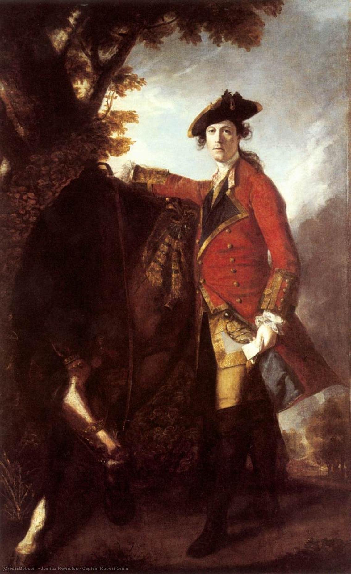 WikiOO.org - Encyclopedia of Fine Arts - Festés, Grafika Joshua Reynolds - Captain Robert Orme