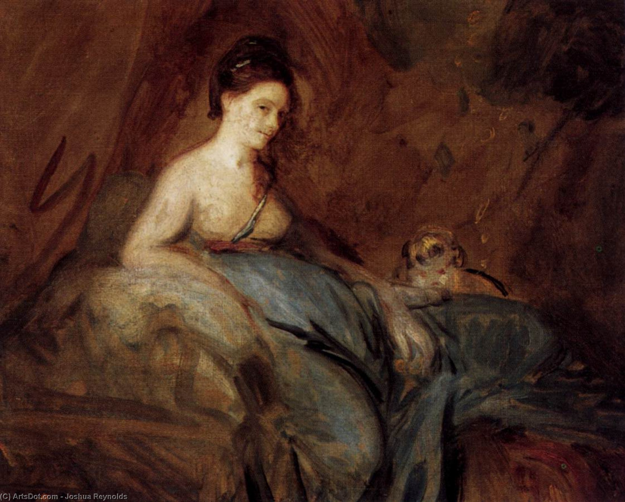 Wikioo.org - The Encyclopedia of Fine Arts - Painting, Artwork by Joshua Reynolds - The Actress Kitty Fisher