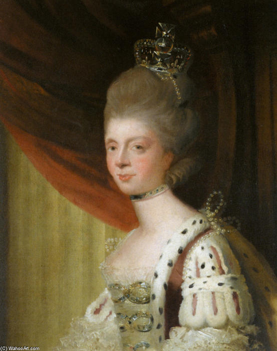Wikioo.org – L'Encyclopédie des Beaux Arts - Peinture, Oeuvre de Joshua Reynolds - Portrait de la Reine-Charlotte