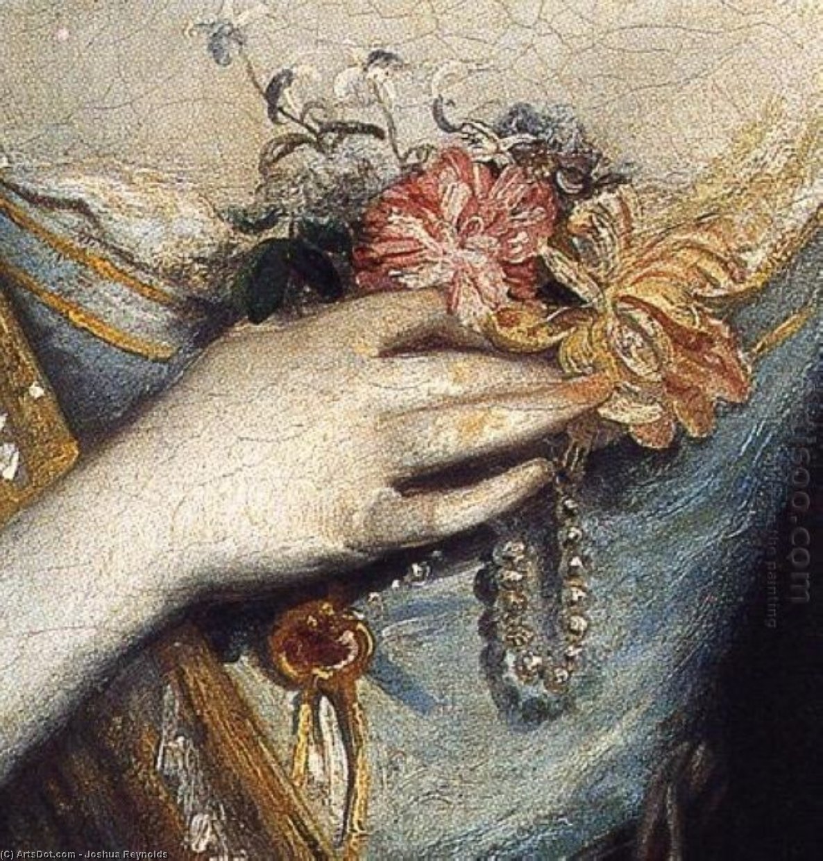 Wikoo.org - موسوعة الفنون الجميلة - اللوحة، العمل الفني Joshua Reynolds - Anne Dashwood (detail)