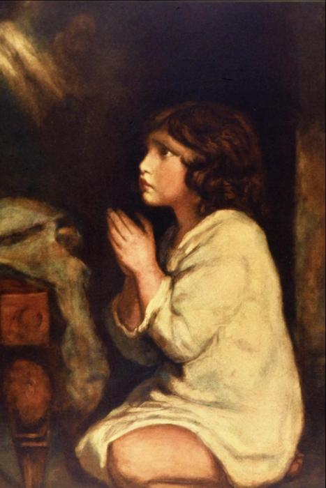 WikiOO.org - Enciklopedija dailės - Tapyba, meno kuriniai Joshua Reynolds - The Infant Samuel at Prayer