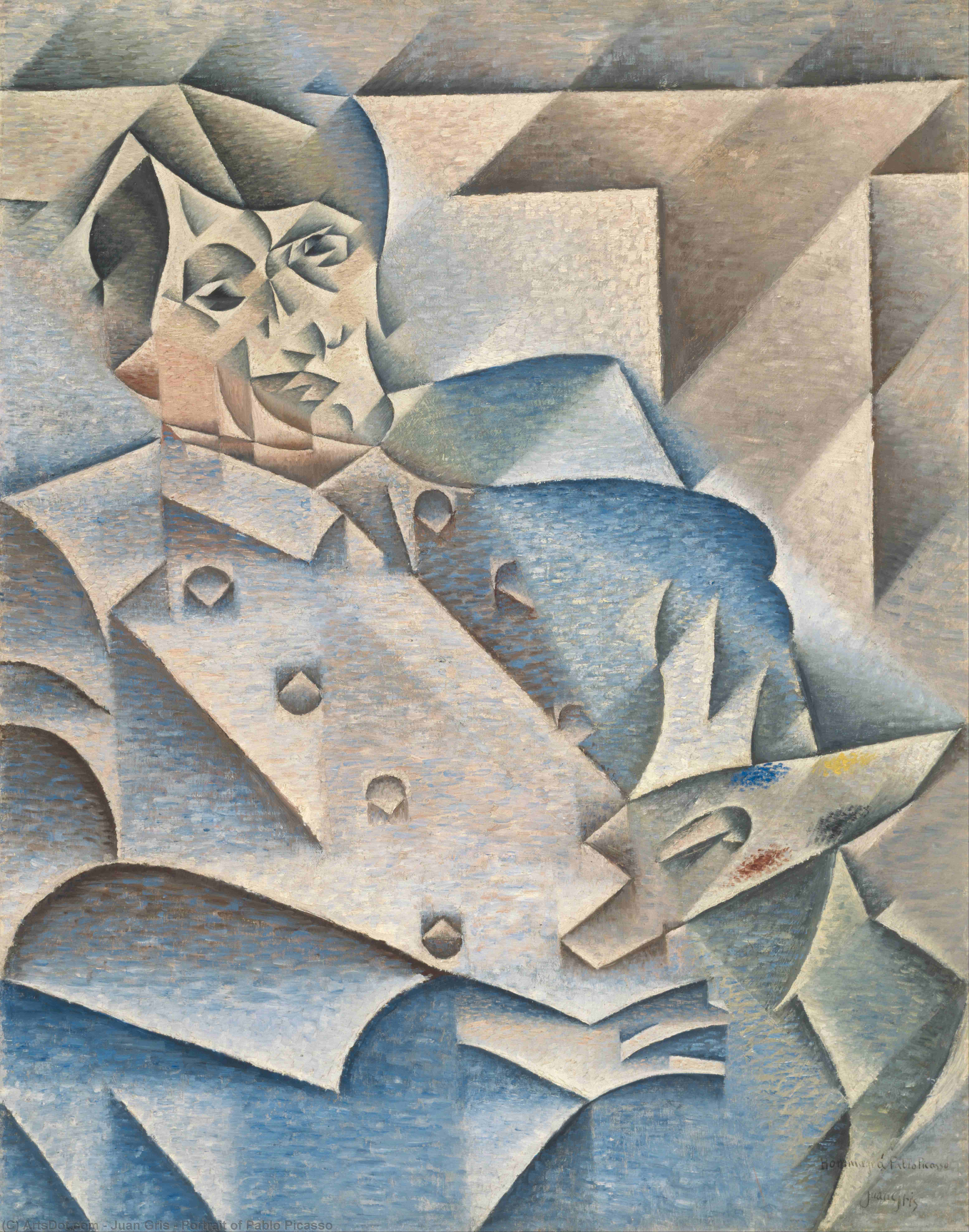 Wikioo.org - The Encyclopedia of Fine Arts - Painting, Artwork by Juan Gris - Portrait of Pablo Picasso