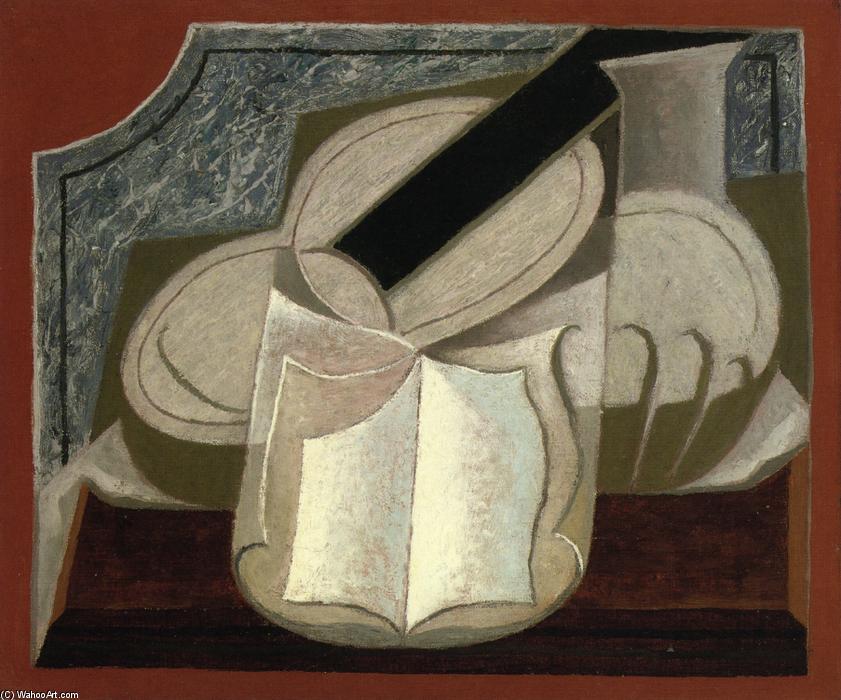 WikiOO.org - Encyclopedia of Fine Arts - Schilderen, Artwork Juan Gris - Book and Guitar