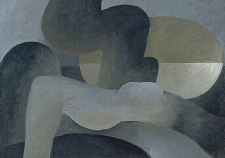 WikiOO.org - Encyclopedia of Fine Arts - Målning, konstverk Juan Gris - Large reclining nude