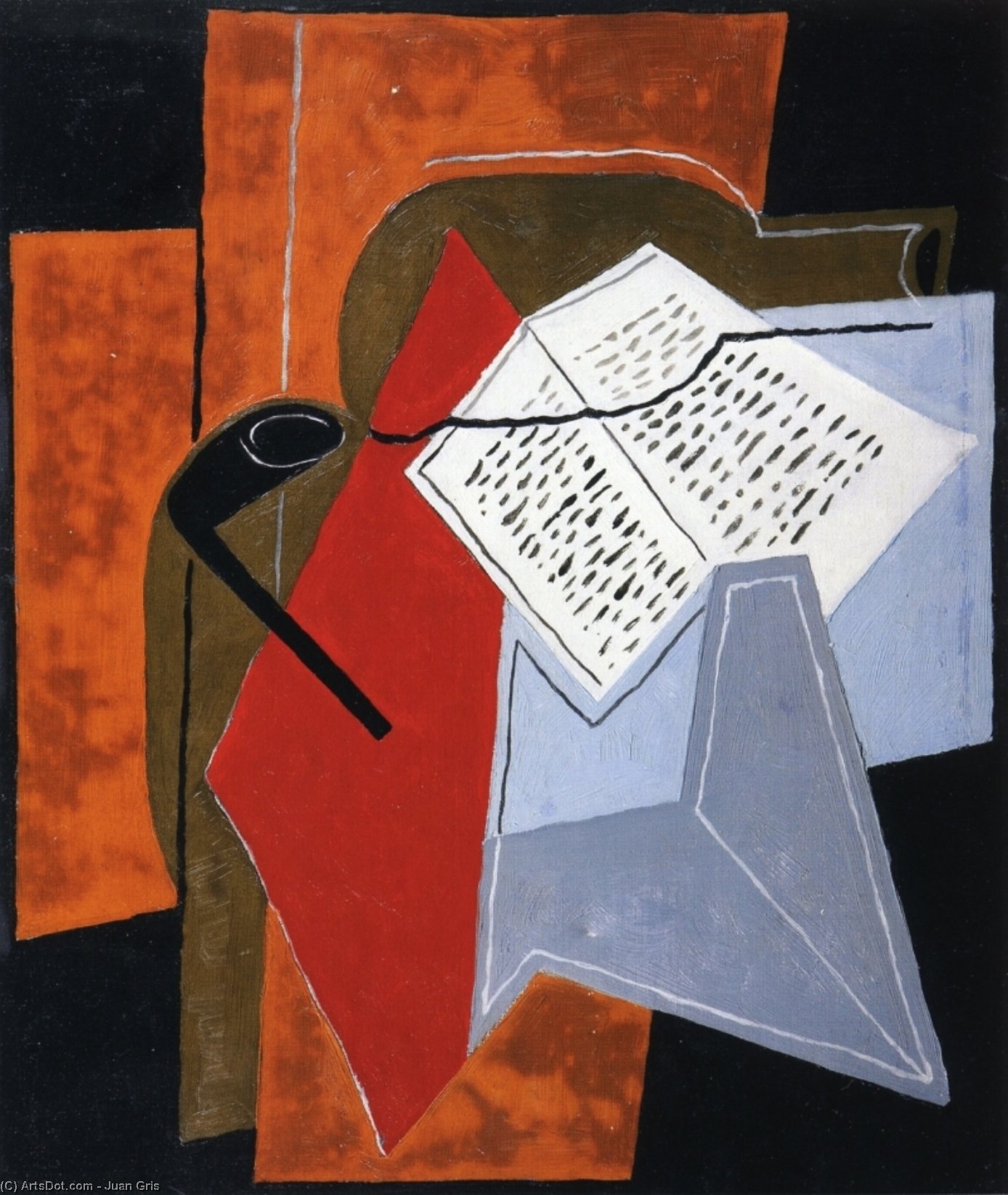 Wikioo.org - The Encyclopedia of Fine Arts - Painting, Artwork by Juan Gris - Bowl and Book
