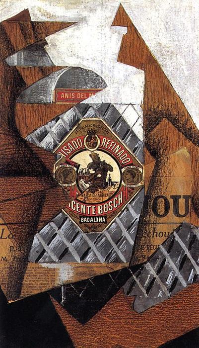 Wikioo.org - The Encyclopedia of Fine Arts - Painting, Artwork by Juan Gris - The Bottle of Anis del Mono