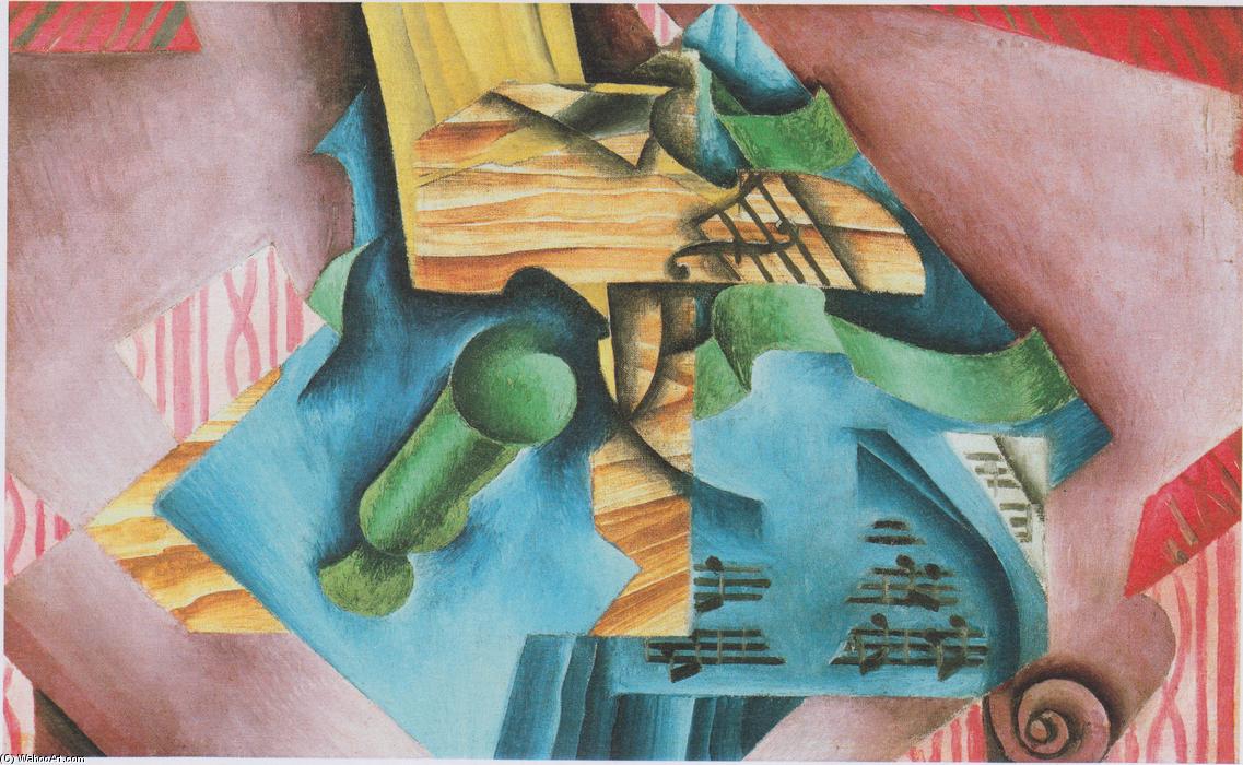 Wikioo.org - The Encyclopedia of Fine Arts - Painting, Artwork by Juan Gris - Violine and glass